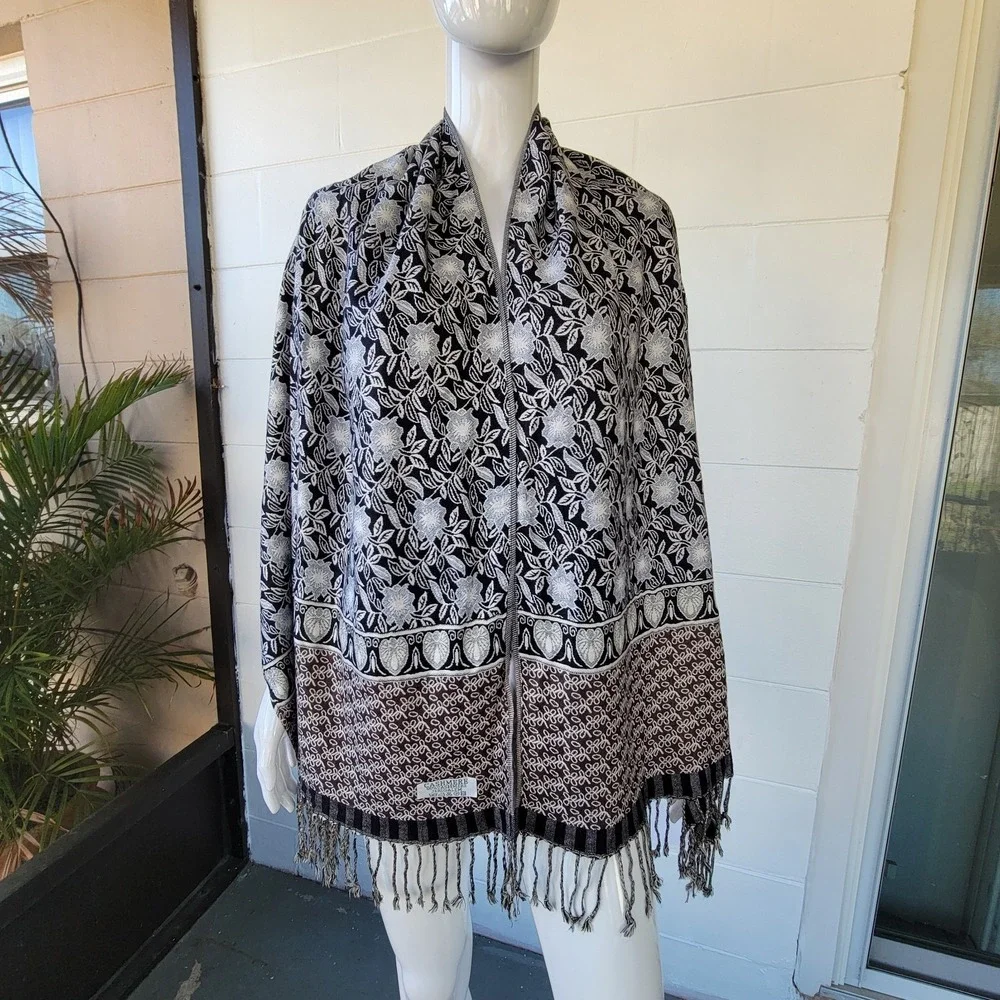 100% Cashmere Scarf Shawl Wrap Neck Wormer Unisex Jerusalem Size 66
